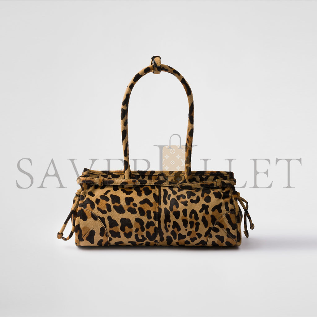 Pra*a medium printed leather handbag 1ba426 (32*15.5*12cm)